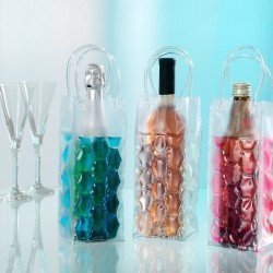 3er Set Flaschenkühler mit Gel - weiß, b