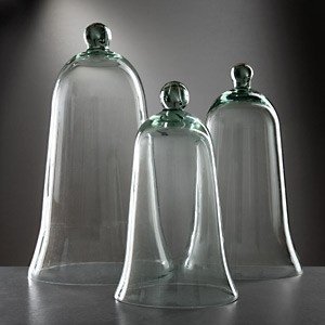 3er Set Zieh-Glocken aus Glas