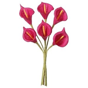 4 Dekosträußchen Calla, fuchsia