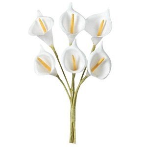 4 Dekosträußchen Calla, weiß