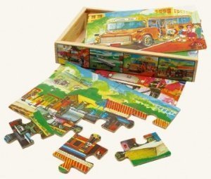 4 Puzzle Box, Verkehrsmittel Holzspielze