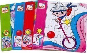 4 Puzzlein Holzbox mit Märchenmotiven vo