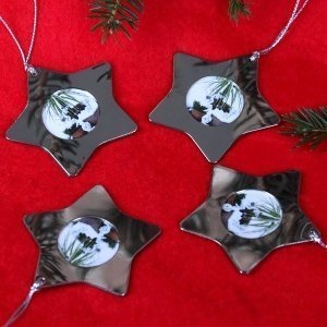4er Set Christbaumschmuck mit Foto