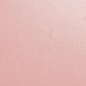 5 Blatt Prägekarton Baby, rosa