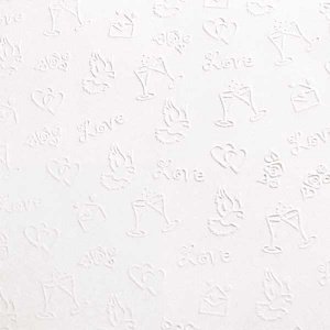 5 Blatt Prägekarton Hochzeit