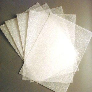 5 Blatt Transparentpapier Barock, A4