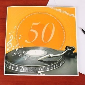 50. Geburtstagskarte mit Musik in XL – P