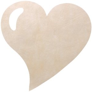 50 Platzsets Herz, creme