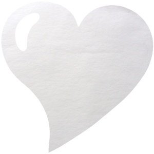 50 Platzsets Herz, weiß