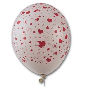 50 Rundballons Herzen
