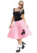 50er Petticoat-Rock mit Pudel rosa