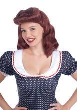 50er Rockabilly Perücke mit Tolle halbla