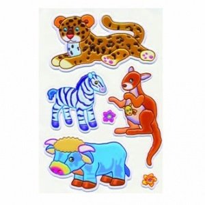 6 Bögen 3D Sticker - Motiv Tiger und sei