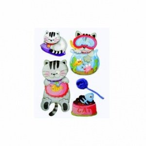 6 Bögen Swing Sticker - Motiv Katze mit 