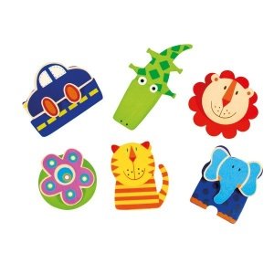 6 Bunte Magnethalter mit verschiedenen l