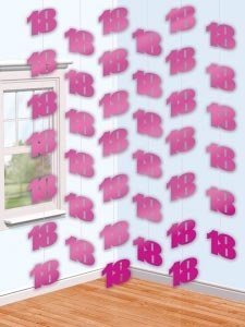 6 Deckenhänger in Pink *18*