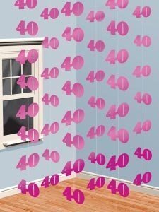 6 Deckenhänger in Pink *40*