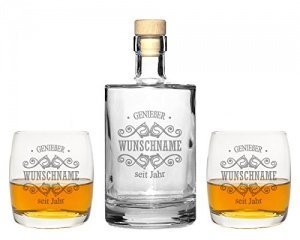 6 Edle Whiskeygläser mit Karaffe 