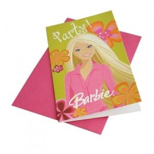 6 Einladungskarten *Barbie Chic*