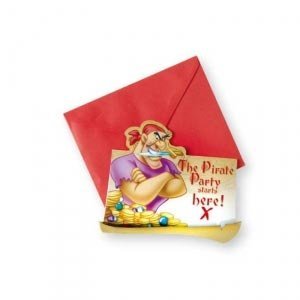 6 Einladungskarten *Disney Pirates*