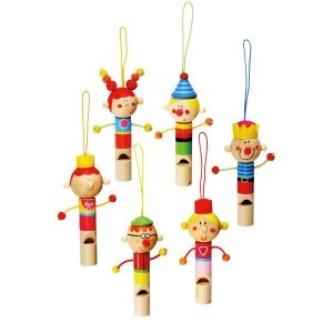 6 Holzpfeifen für Kinder von Bino