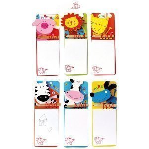 6 Notizblöcke magnetisch mit Tier-Motive