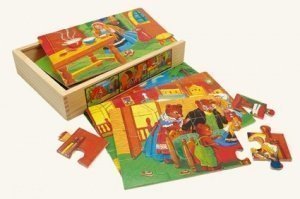 6 Puzzle Box, Märchen Holzspielzeug