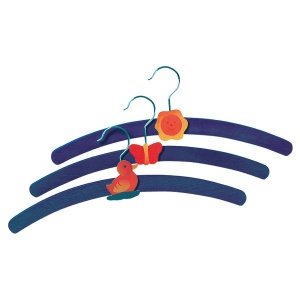 6 blaue Kleiderbügel mit Enten Motiv von