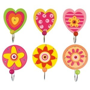 6 hübsche Kleiderhaken mit Glitzersteine