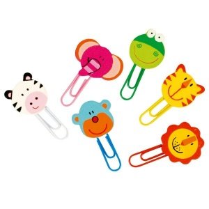 60 lustige Büroklammern im Set mit Tierk