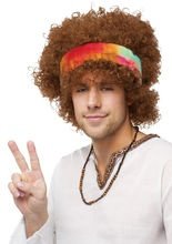 60er 70er Hippie Afro-Perücke mit Haarba