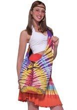 60er 70er Hippie Batik-Tasche bunt