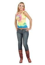 60er 70er Hippie Batik-Top bunt