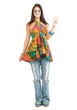 60er 70er Hippie Oberteil Batik bunt