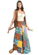 60er 70er Hippie Patchwork Wickelrock bu