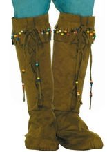 60er 70er Hippie-Stiefelstulpen mit Perl