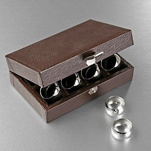 6er Set Papier-Serviettenringe aus Sterl