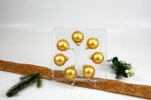 7 Christbaumkugeln Inkagold matt Ø 4 cm