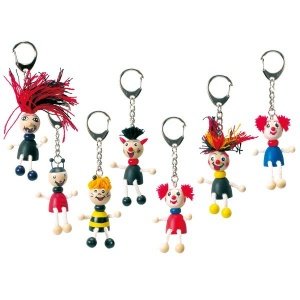 7 lustige Schlüsselanhänger aus Holz von