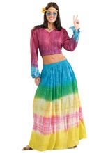 70er Hippie Damen Kostüm bunt