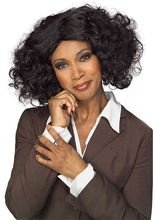 70er Locken-Perücke Bob schwarz