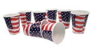 8 Becher im Amerika- Design