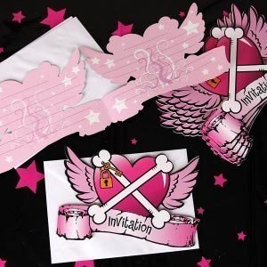 8 Einladungskarten *Pirate Girl*