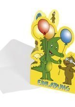 8 Einladungskarten Tabaluga Kindergeburt