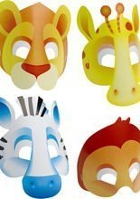 8 Kinder Tier-Masken Safari Kindergeburt