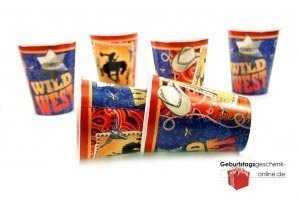 8 Pappbecher *Western*