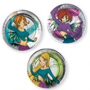 8 Pappteller mit 3 verschiedenen Motiven