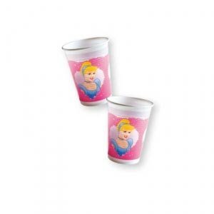 8 Plastikbecher *Princess Heart Prismati