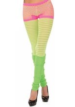 80er 90er Disco Netz-Panty neon-pink