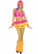 80er 90er Netz-Strumpfhose neongrün